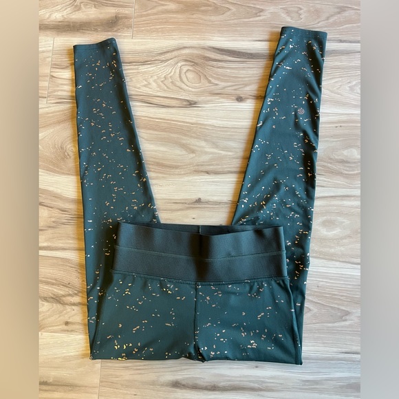 Champion (c9) Green and Gold Leggings. Size S. Super thick elastic waist. - Picture 4 of 7